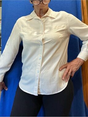 Casual Corner Silk Blouse in Cream